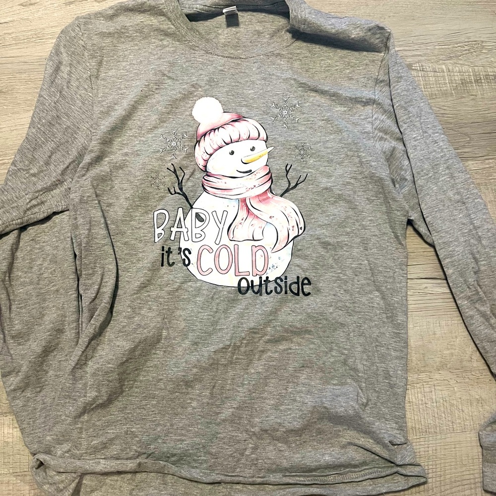 Christmas long sleeve top medium